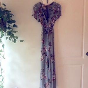 Lulu’s Floral Wrap Maxi Dress